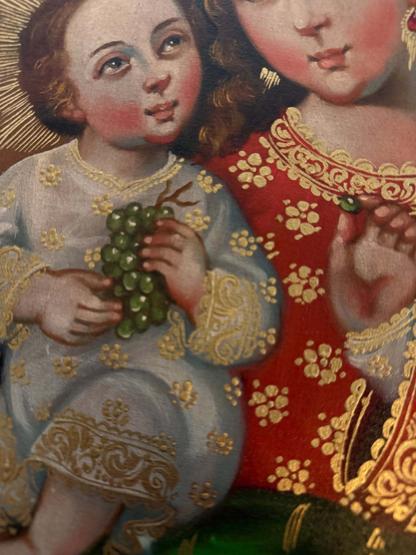 Our Lady with Jesus and Grapes