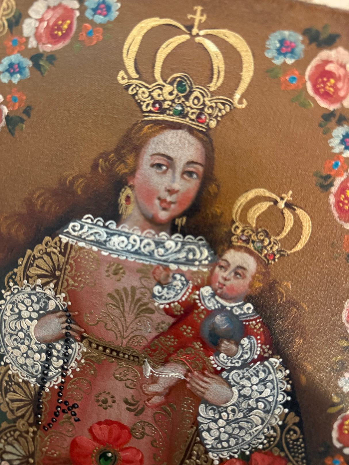 Our Lady of the Rosary Cusco painting hand-painted original