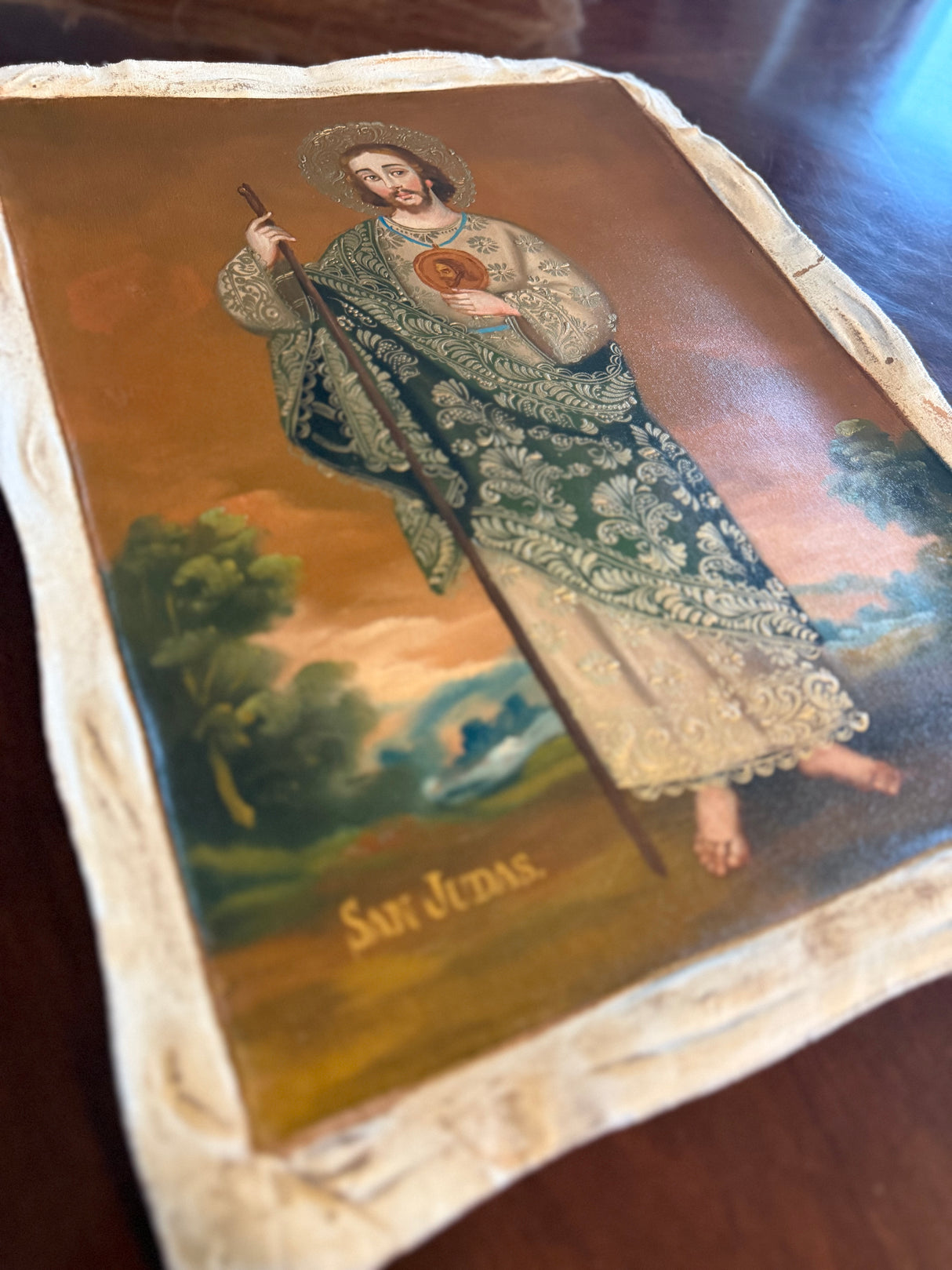 Saint Jude with Image of Christ devotional artwork