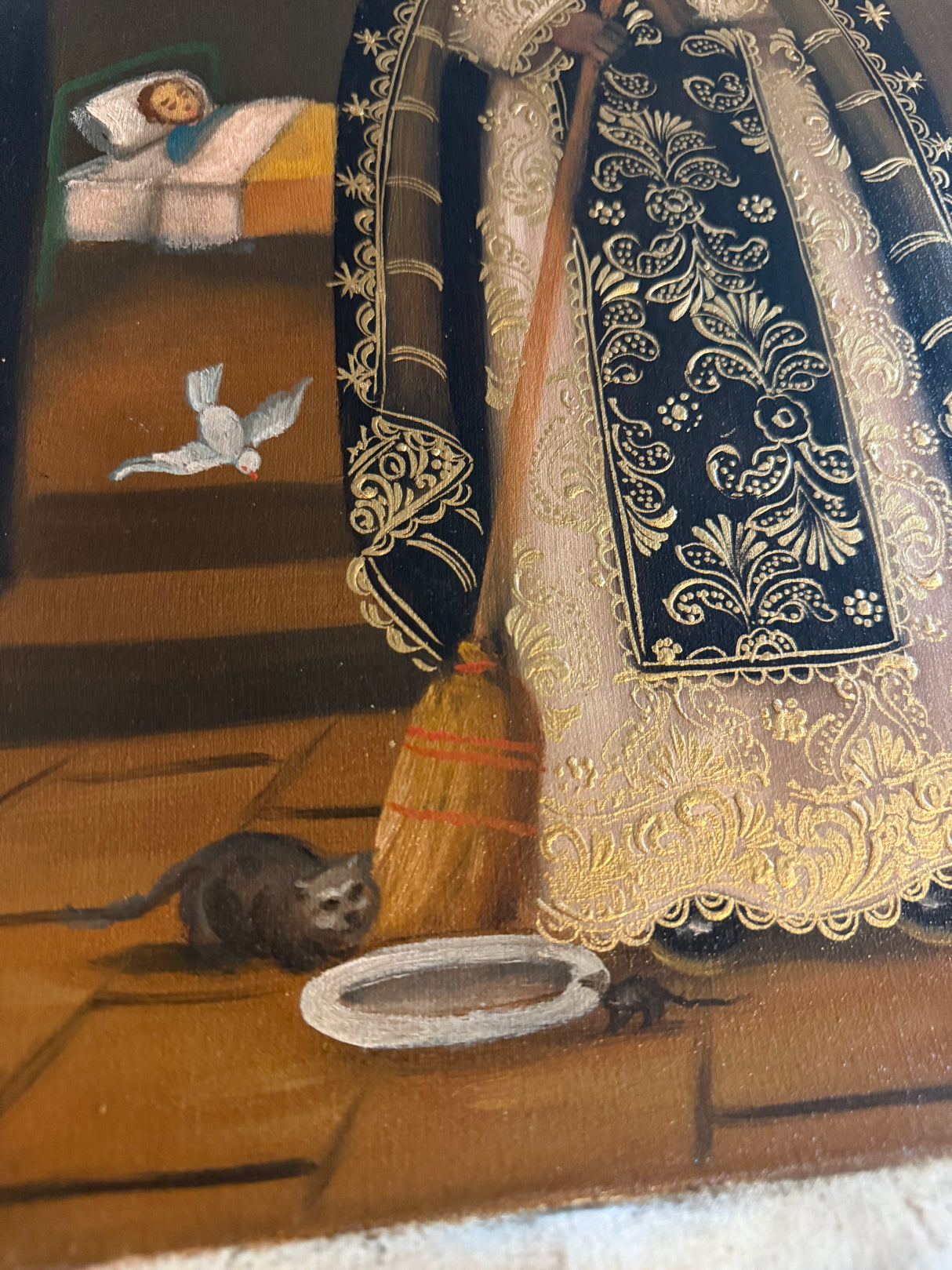 12x16 oil painting of Saint Martin in Dominican habit