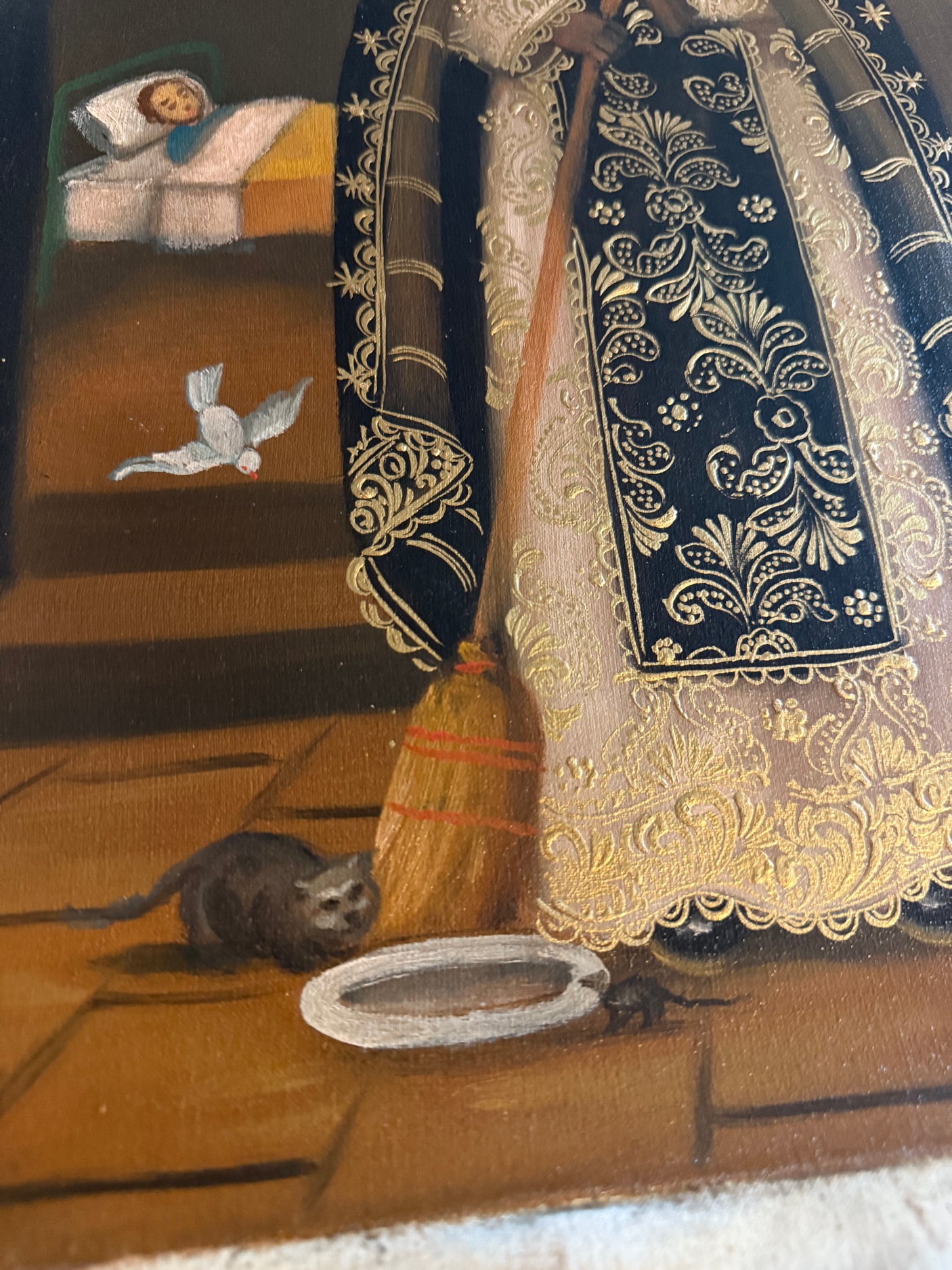 12x16 oil painting of Saint Martin in Dominican habit