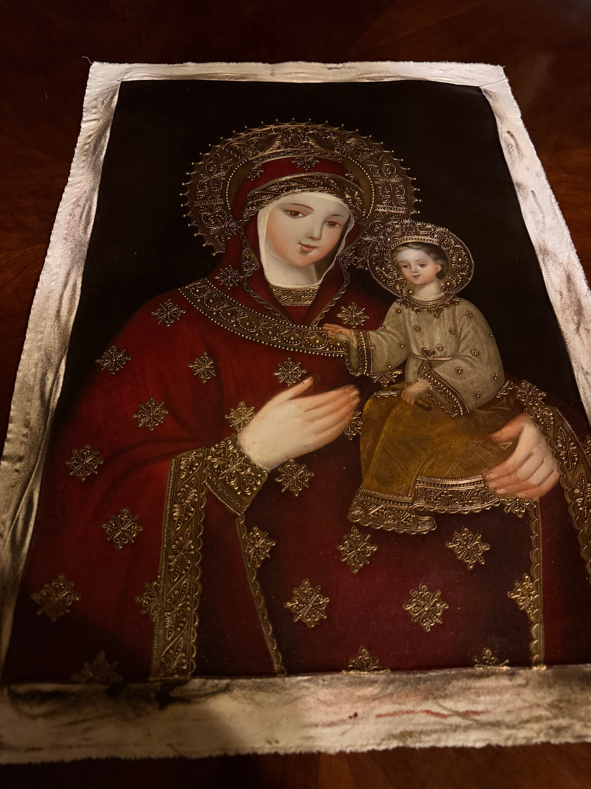 Catholic Marian artwork in Cusco School style