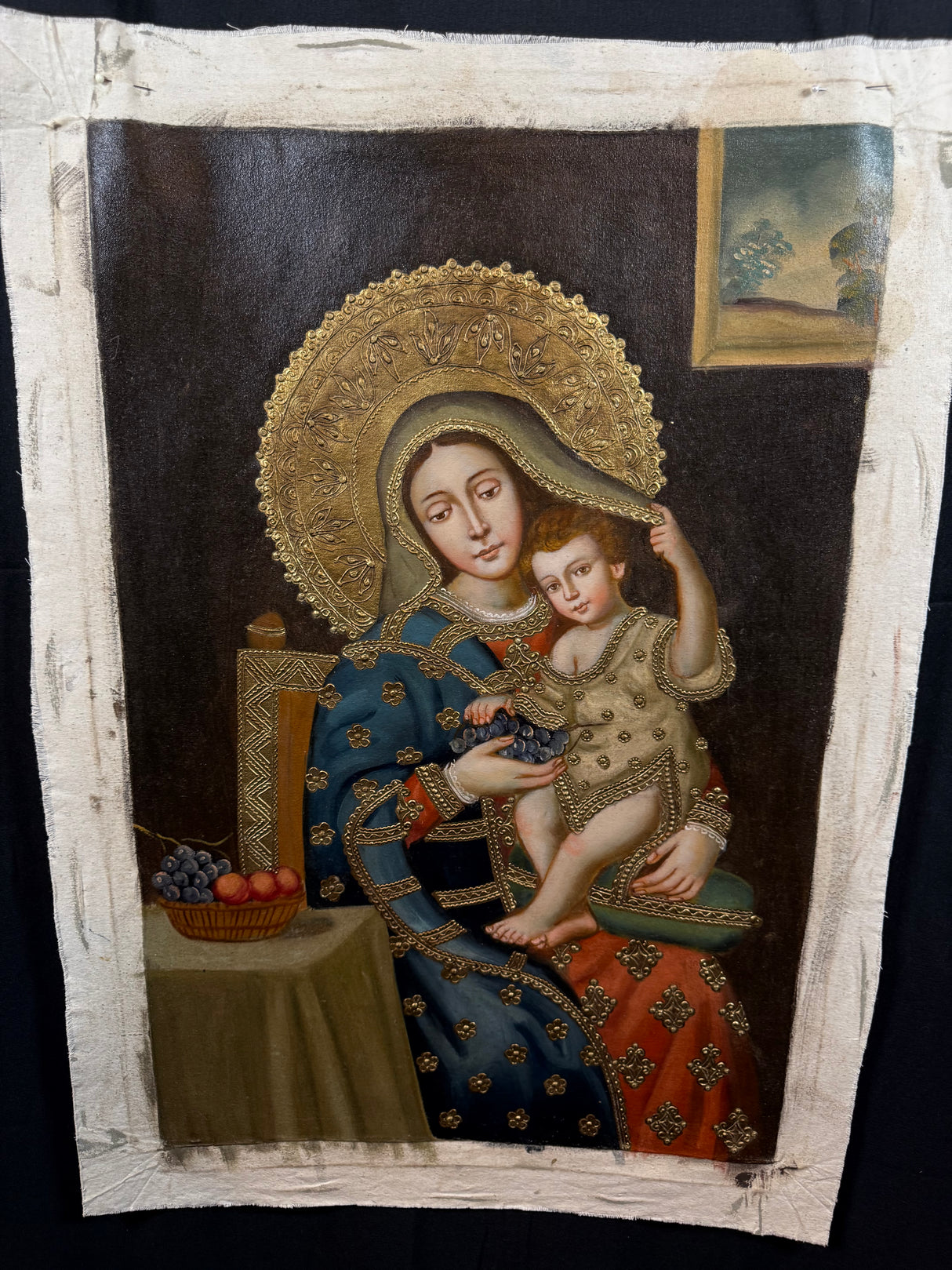 Our Lady with Jesus and Grapes