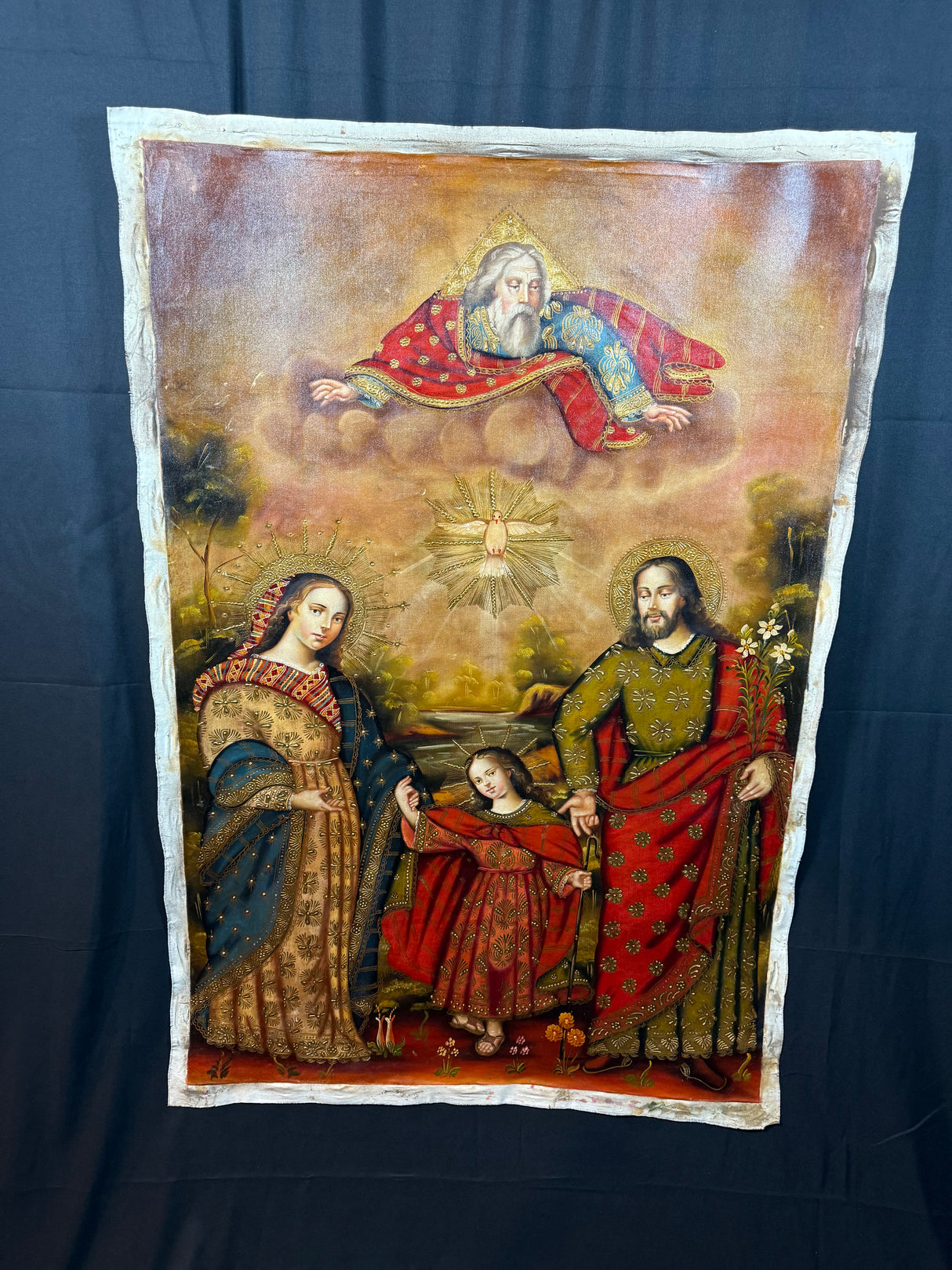 The Holy Family with the Holy Trinity