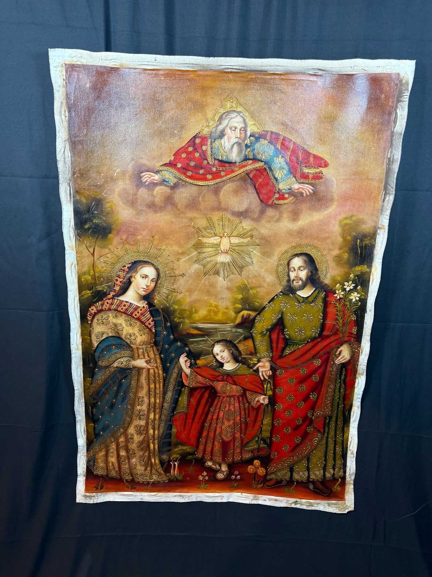 The Holy Family with the Holy Trinity