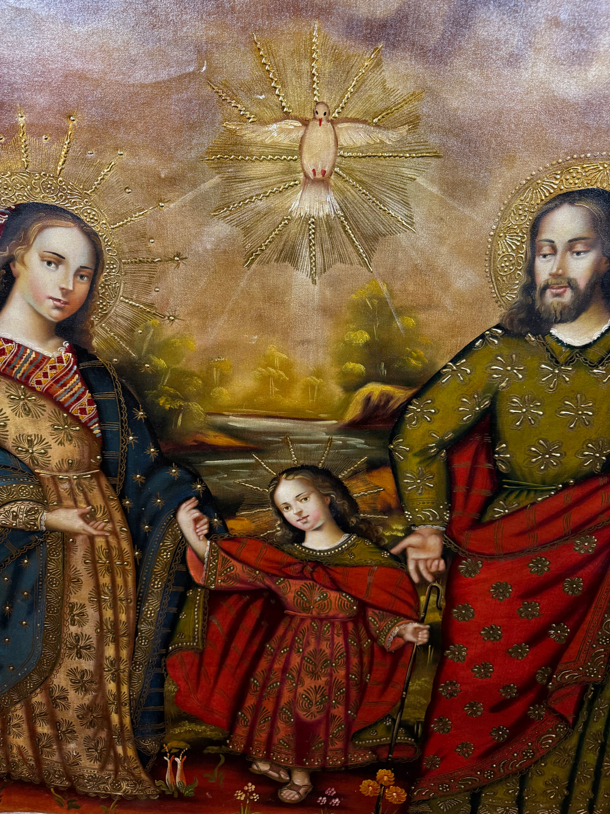 The Holy Family with the Holy Trinity