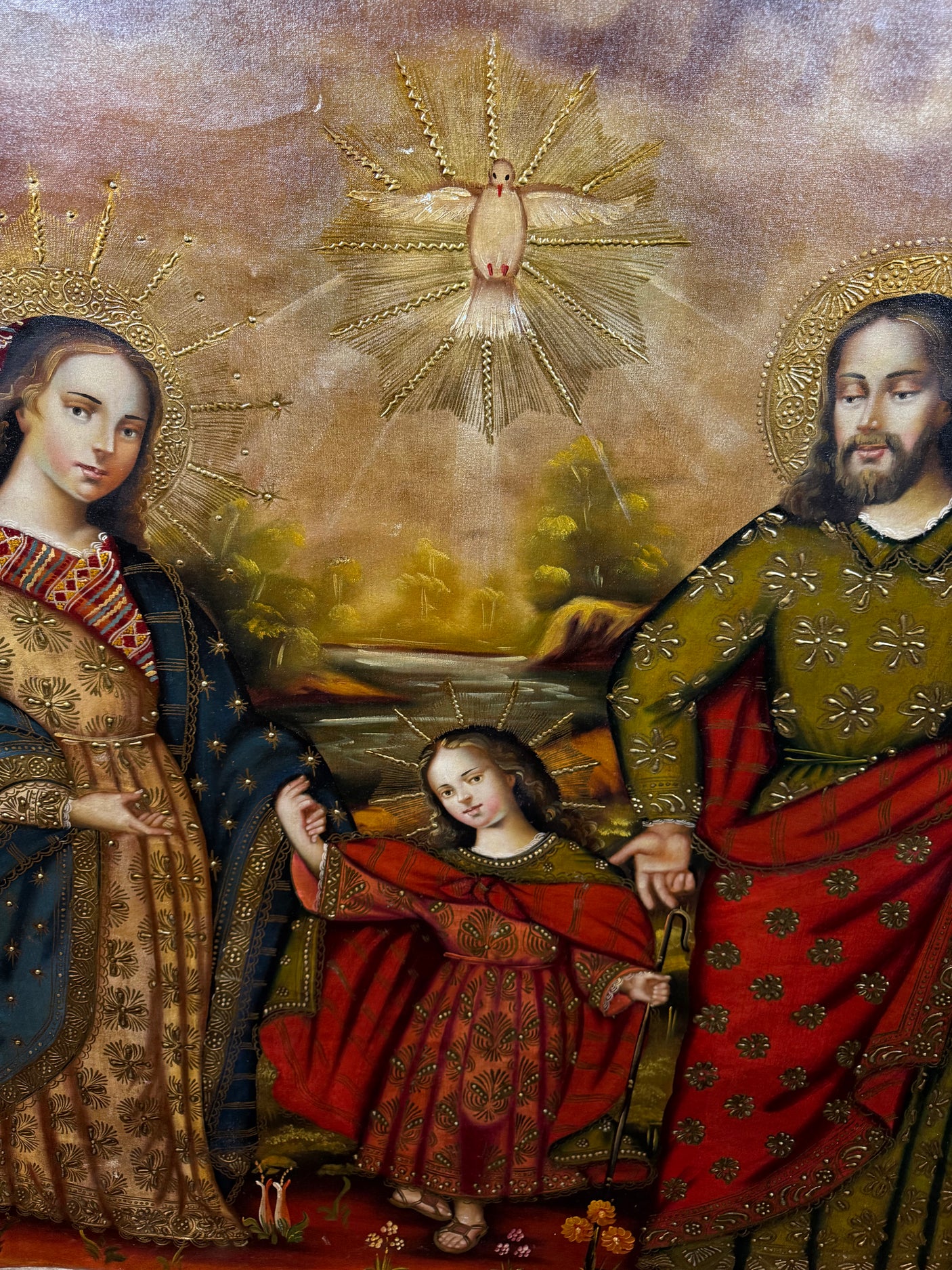 The Holy Family with the Holy Trinity