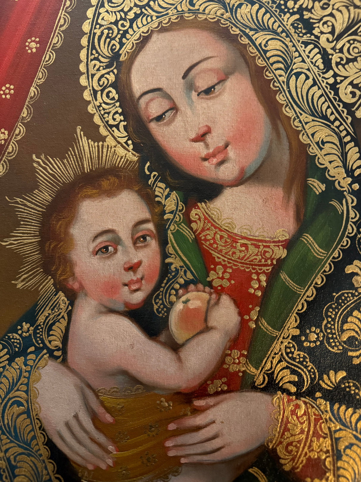 Peruvian Andean Baroque Madonna artwork