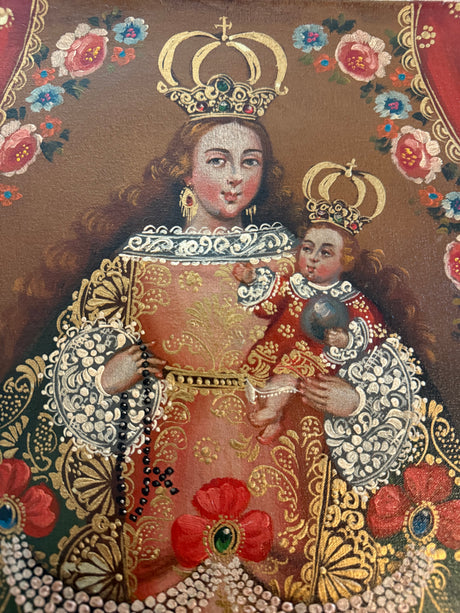 Our Lady of the Rosary Cusco painting hand-painted original