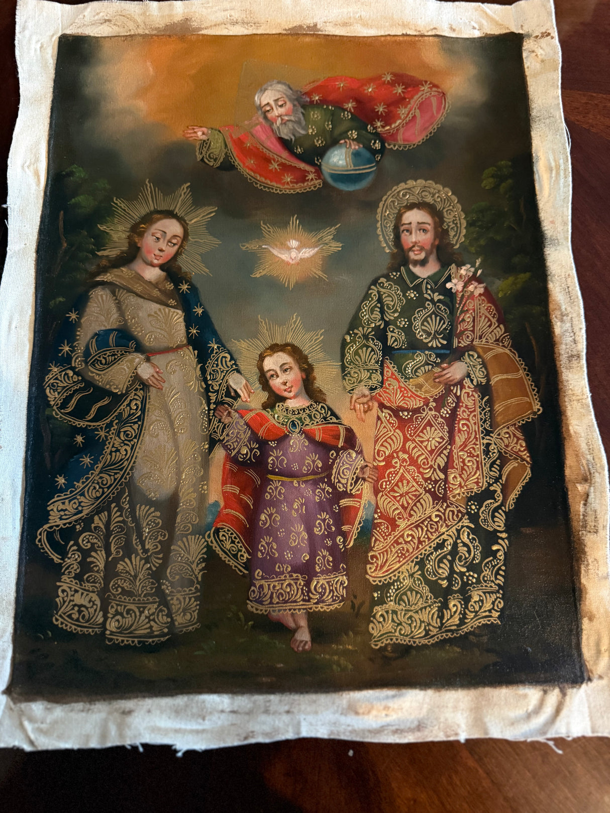 The Holy Family with the Holy Trinity