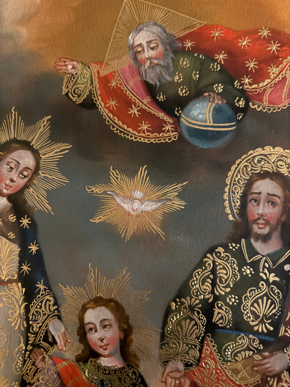 The Holy Family with the Holy Trinity