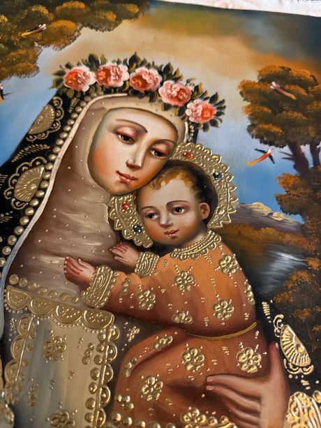 Catholic artwork Saint Rose of Lima with Child Jesus