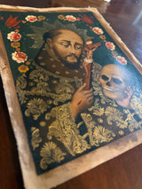 Saint Francis of Assisi hand-painted Cusco School oil painting