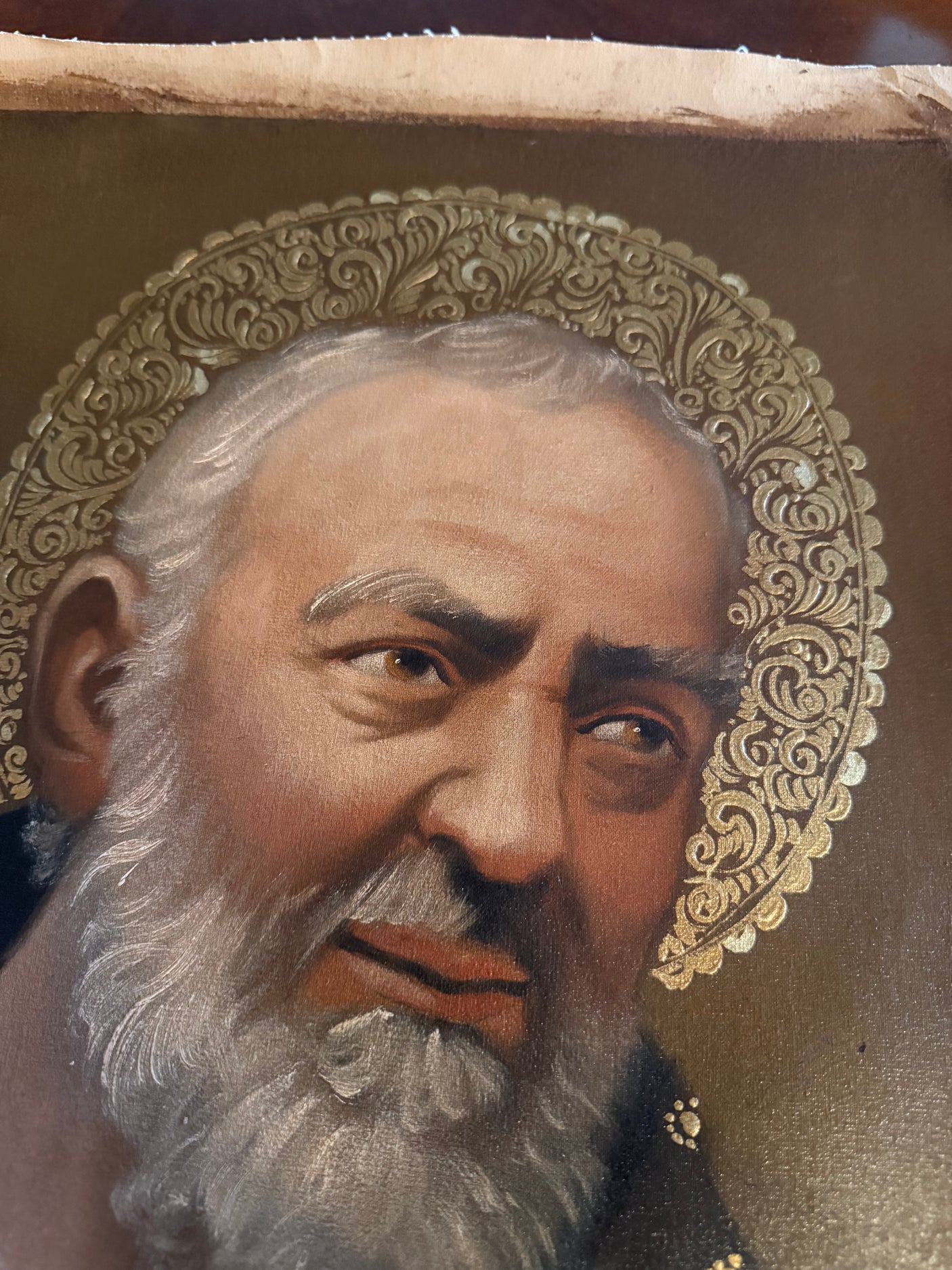 Catholic artwork of Saint Padre Pio from Peru