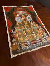 Close-up of Virgen de Belén Peruvian sacred art