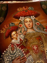 Catholic Marian artwork from Peru in Cusco School style