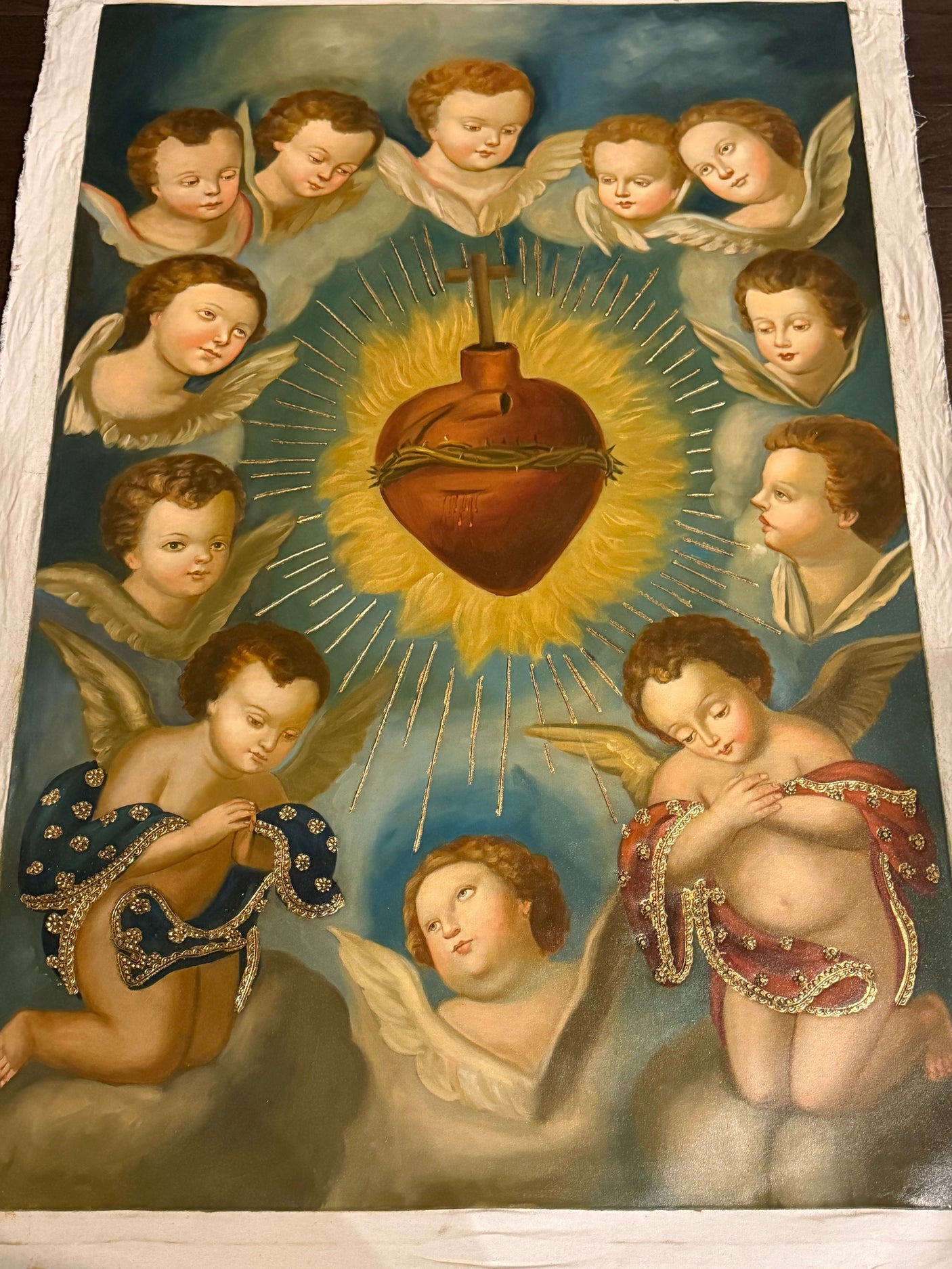 The Sacred Heart of Jesus With Angels