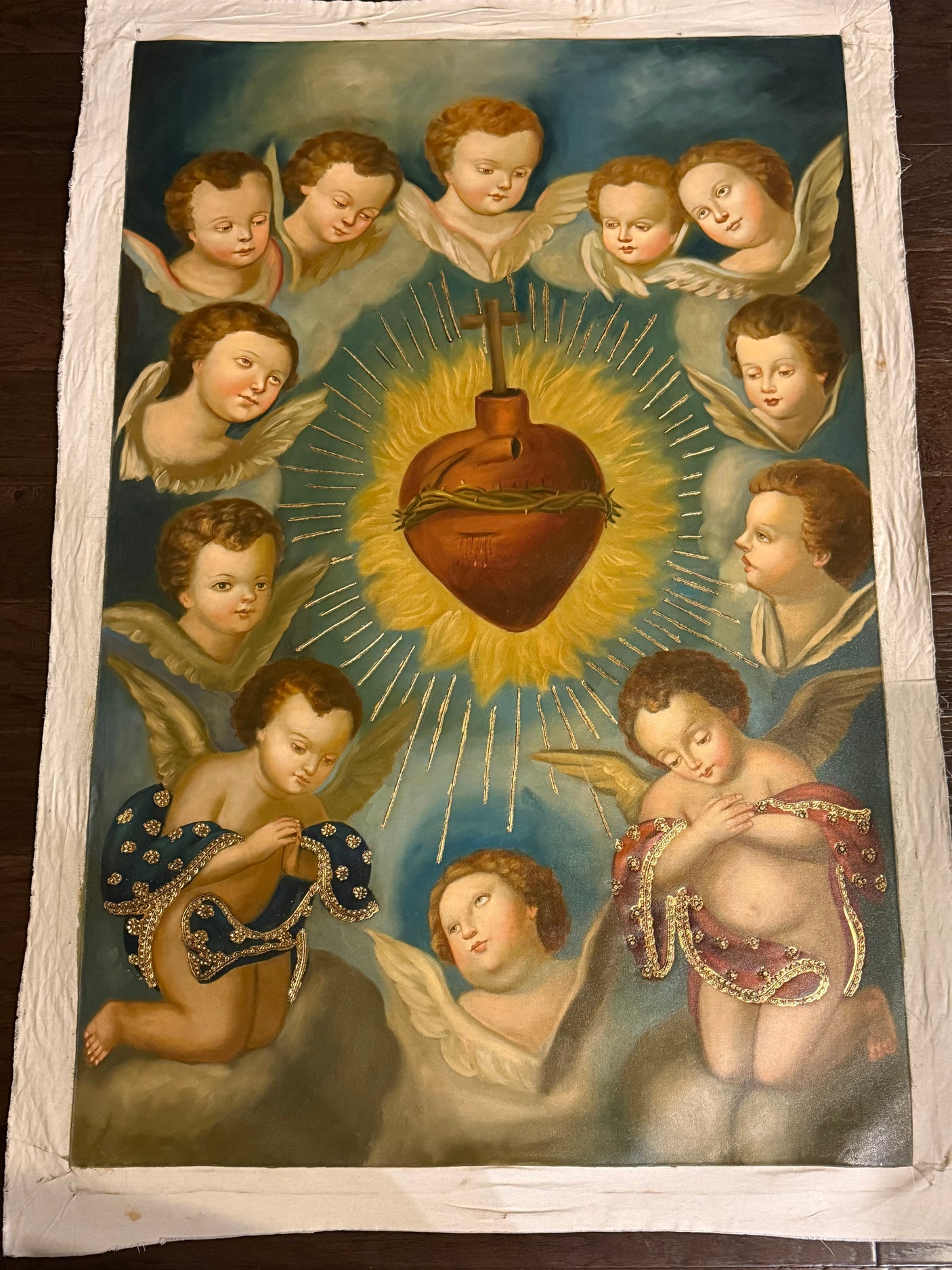 The Sacred Heart of Jesus With Angels