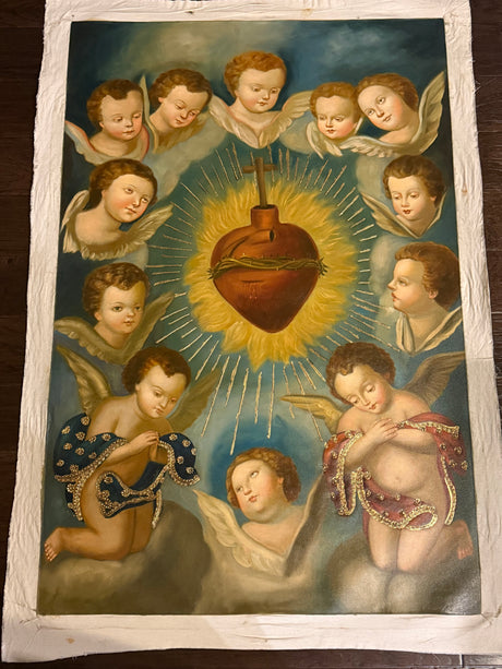 The Sacred Heart of Jesus With Angels