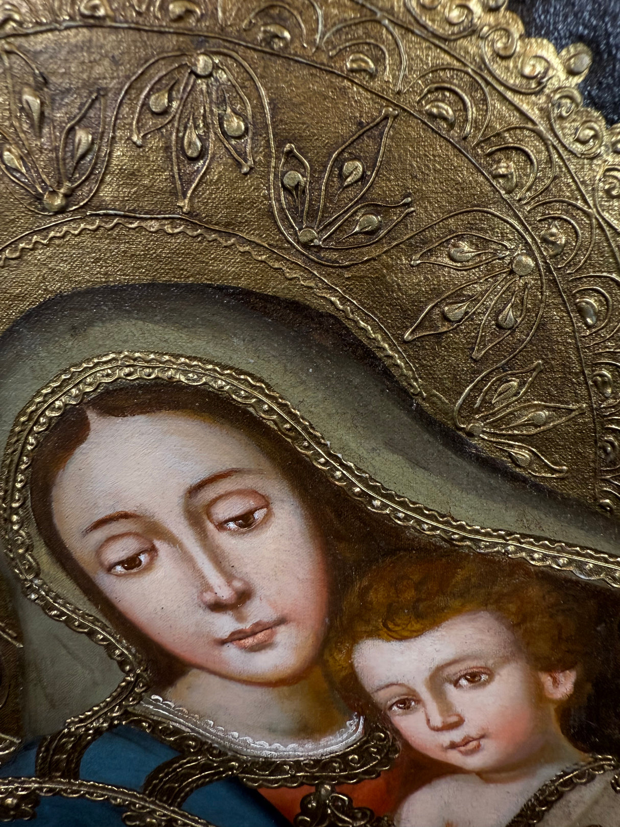 Our Lady with Jesus and Grapes